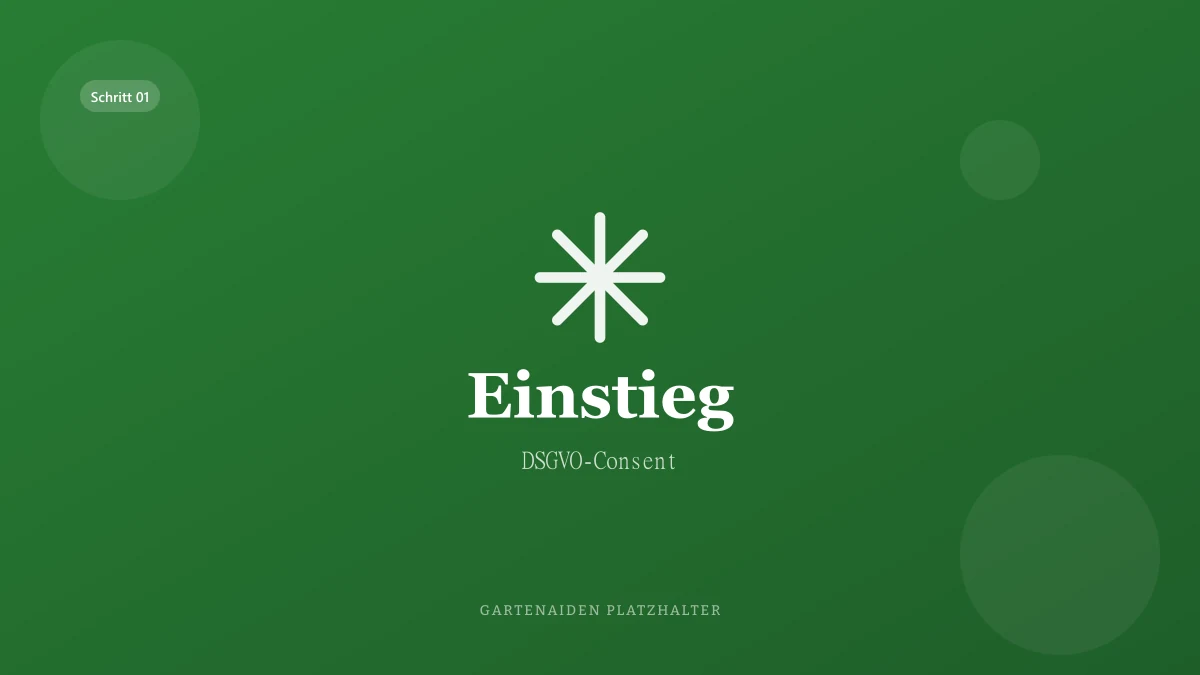 GartenAIden-Widget auf einer Beispiel-Website der Müller GaLaBau GmbH: kleine grüne Sprechblase rechts unten zeigt „Lass uns deinen Traumgarten skizzieren — 5 Minuten".